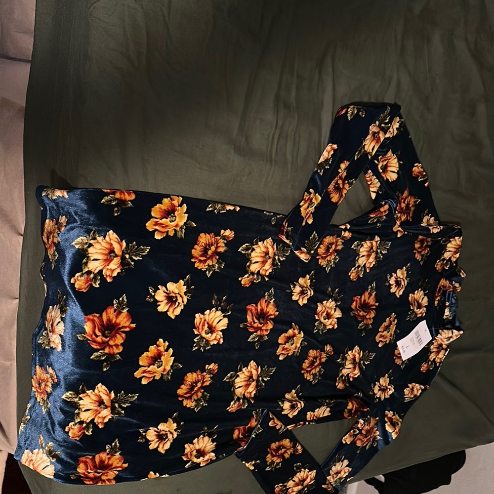 Forever 21 indigo/ mustard dress